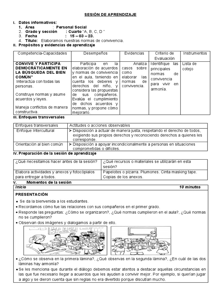 Normas de Convivencia .... | PDF | Aprendizaje | Ciencia cognitiva