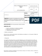 Acta de Seguimiento Al Desarrollo