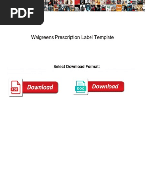 Walgreens Prescription Label Template