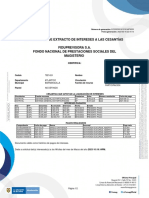 Certificado de Extracto de Intereses A Las Cesantías Fiduprevisora S.A. Fondo Nacional de Prestaciones Sociales Del Magisterio