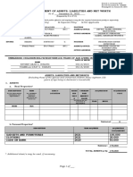 Sworn Statement of Assets, Liabilities and Net Worth