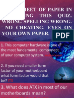 Motherboard Cpu Quiz