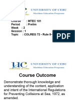 Course: MTEC 101 Period: Prelim Week: 2 Session: 1 Topic: COLREG 72 - Rule 8-10