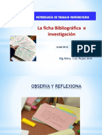 La Ficha Bibliográfica y Conceptual - CLASE 13
