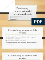 Funciones y Características Del Curriculum Educativo