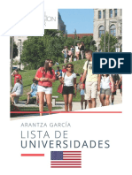 Lista de Universidades: Arantza García