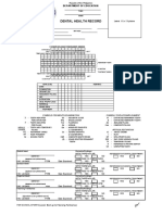 Dental Health Record: Department of Education