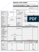 Personal Data Sheet