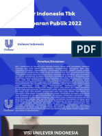 PT Unilever Indonesia TBK Materi Paparan Publik 2022