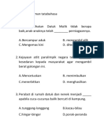 Soalan Pemahaman Tatabahasa