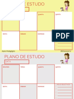 Plano de estudo semanal