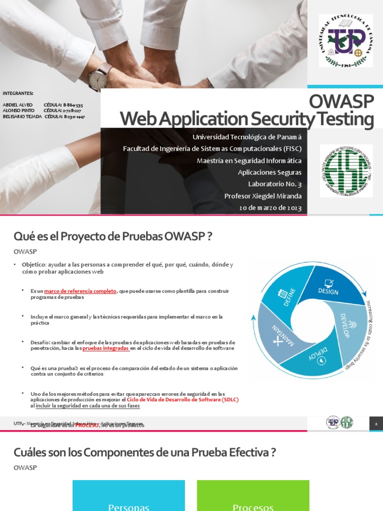 Pruebas OWASP para Aplicaciones Web Seguras | PDF | Transport Layer ...