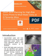 Short Term Planning For High-Risk Zones Prone To Mud-Water Entry at El Teniente Mine