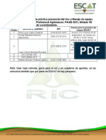 Calendarización Practica de Campo, Modulo VII, Métodos de Levantamiento