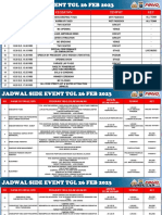 Jadwal Main Dan Side Event TGL 26 Feb 2023