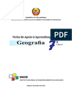 Ficha de Apoio À Aprendizagem De: República de Moçambique Ministério Da Educação E Desenvolvimento Humano