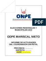 Odpe Mariscal Nieto: Elecciones Regionales Y Municipales 2022