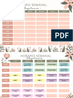 Horario semanal de estudios médicos