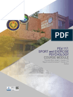 Ped 117: Sport and Exercise Psychology: Course Module
