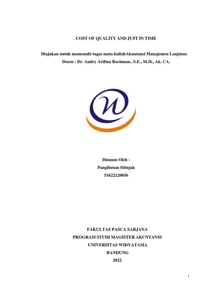 04-Makalah Quality Cost Dan Just in Time | PDF