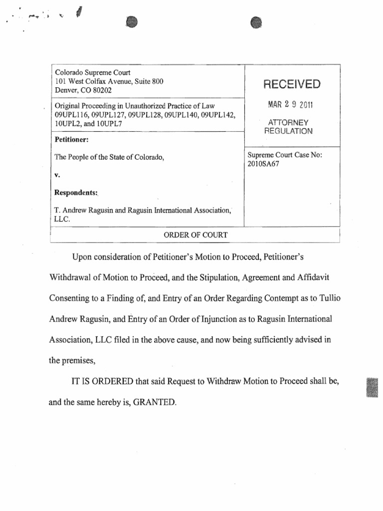 Colorado Supreme Court Ruling on Ragusin | PDF | Trust Law | Burden Of ...