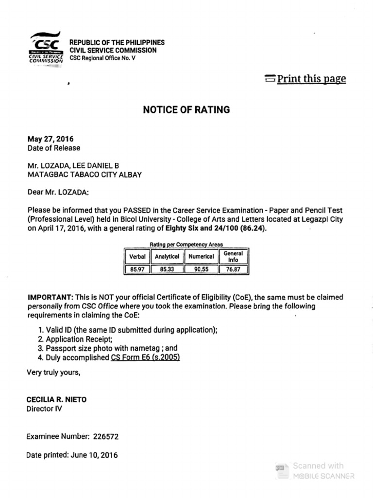 Csc Rating Verification August 2023 Template
