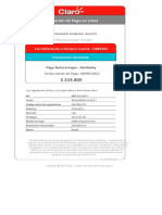 Notificación de Pago en Línea: Con Referencia o Número Cuenta: 72885102 Transacción Aprobada