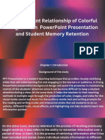 The Significant Relationship of Colorful Background in PowerPoint Presentation and Student Memory Retention 1