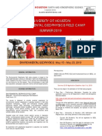2019 Environmental Geophysical Field Camp Brochure