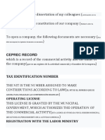 Ceprec Record: Tax Identification Number