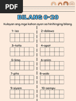 Bilang 1-20 B | PDF