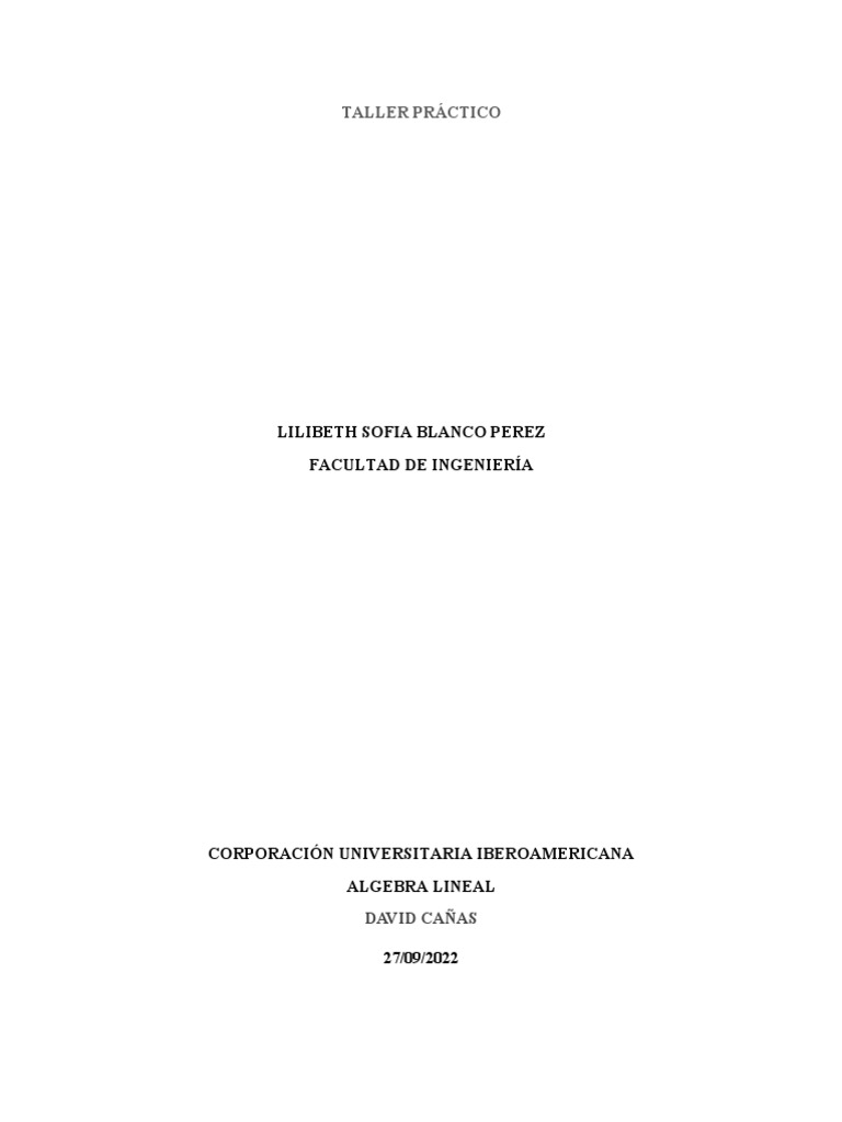 Taller Practico | PDF
