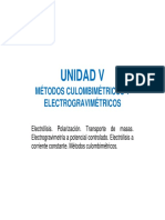 Unidad V: Métodos Culombimétricos Y Electrogravimétricos