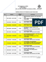 Pindaan Jadual Pulang Bermalam Muc 2023