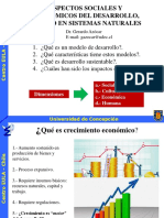 Clase 13. Aspectos Sociales y Económicos Del Desarrollo Basado en Sistemas Naturales