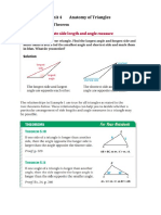 Unit 4 Anatomy of Triangles: 4.5 Triangle Inequality Theorem