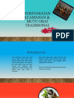 Persyaratan Keamanan & Mutu Obat Tradisional: Fitri, Apt