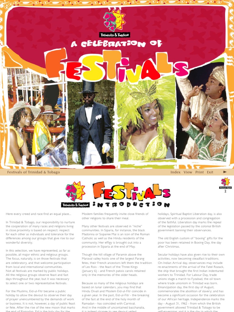 Festivals Trinidad & Tobago | PDF | Rama | Ramayana