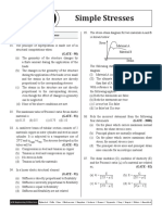 Simple Stresses: One Mark Questions