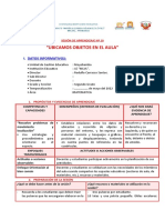 "Ubicamos Objetos en El Aula": I. Datos Informativos