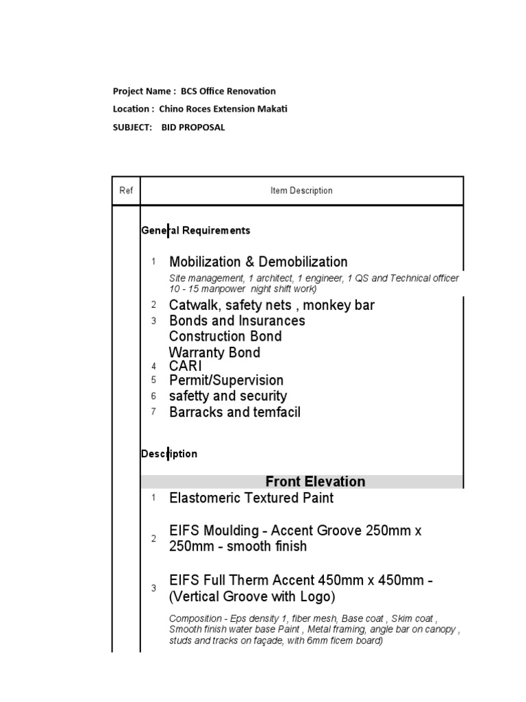Blank Boq | Download Free PDF | Building Engineering