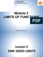 Mod2 - L2 - Limits of Functions (One-Sided)