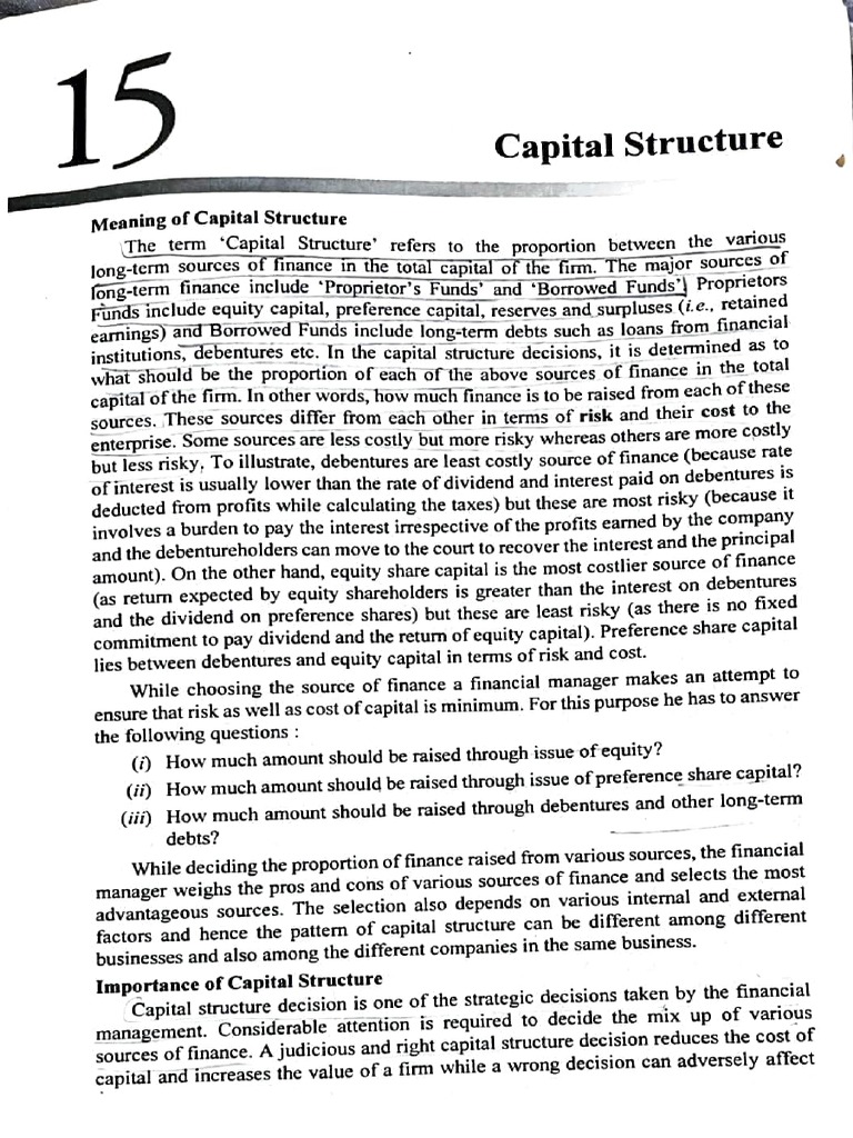 BMCapital Structure PDF Capital Structure Financial Capital