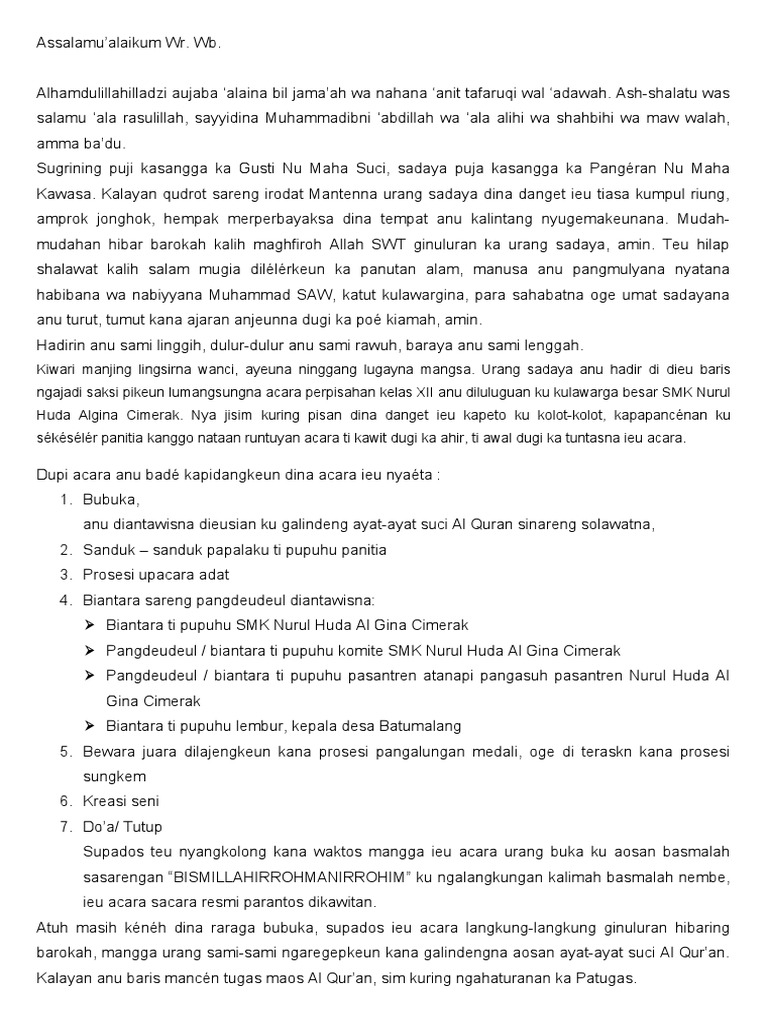 Teks Mc Perpisahan Pdf