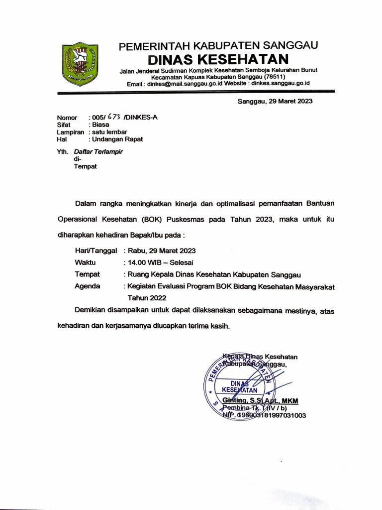 Undangan Rapat | PDF