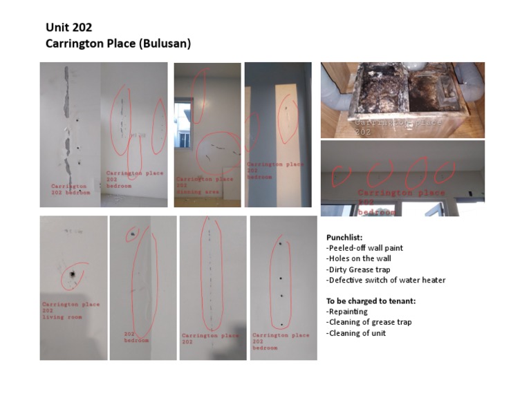 Unit 202 Maintenance Punchlist | PDF