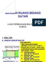 Bangun Ruang Bidang Datar: Luas Permukaan Balok Dan Kubus