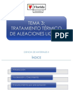 Tema 3: Tratamiento Térmico de Aleaciones Ligeras: Ciencia de Materiales Ii