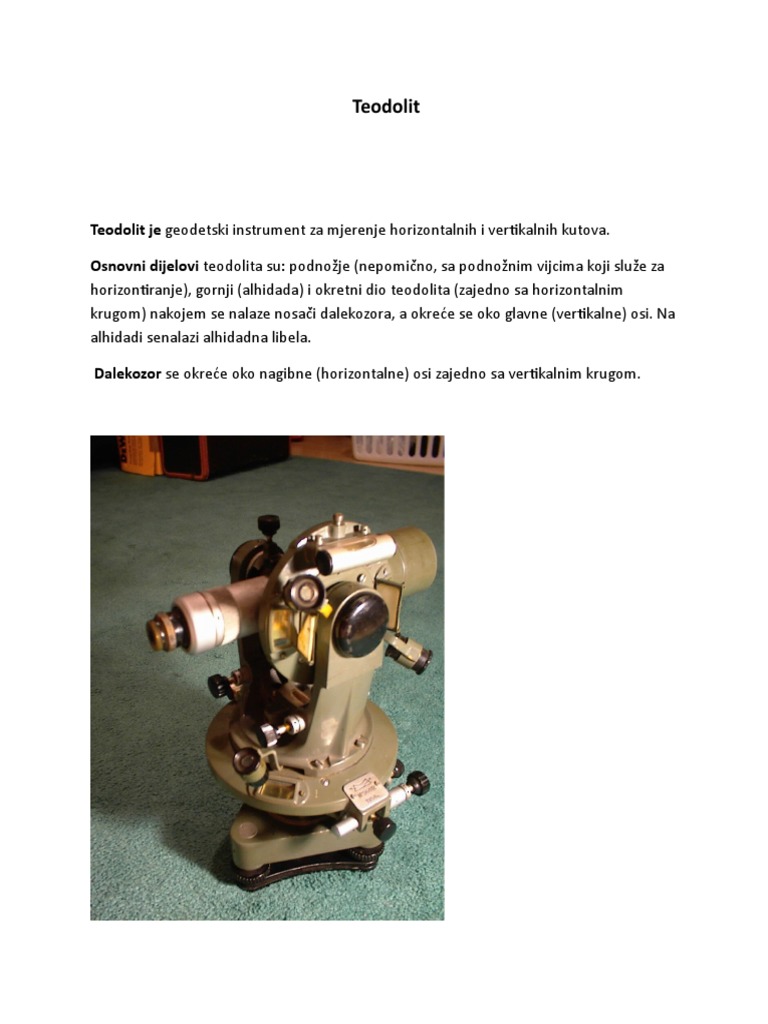 Teodolit | PDF