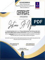 Jestonie A. Nguho: Certificate